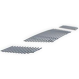 image:imageAPS Compatible with Nissan Titan 20082015 Main Upper Stainless Steel Black Mesh Rivet Studs Front Grill Grille Insert NL6520HChrome