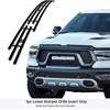 image:imageAPS Compatible with Ram 1500 20192024 Rebel amp 2124 TRX with Front Sensor Lower Bumper Stainless Steel Black Mesh Front Grill Grille Insert D75205KBlack