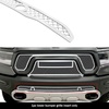 image:imageAPS Compatible with Ram 1500 20192024 Rebel amp 2124 TRX with Front Sensor Lower Bumper Stainless Steel Black Mesh Front Grill Grille Insert D75205KChrome