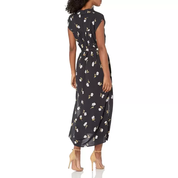 imageBillabong Womens Lovely Ways Button Front Midi DressBlack Floral