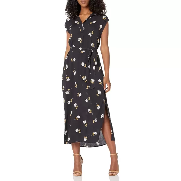 imageBillabong Womens Lovely Ways Button Front Midi DressBlack Floral