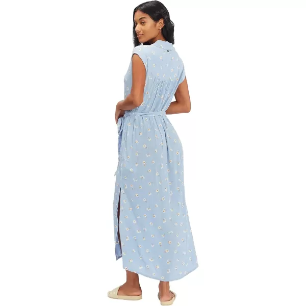 imageBillabong Womens Lovely Ways Button Front Midi DressSweet Blue