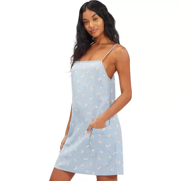 imageBillabong Womens Straight Round Woven Mini Sundress DressSweet Blue