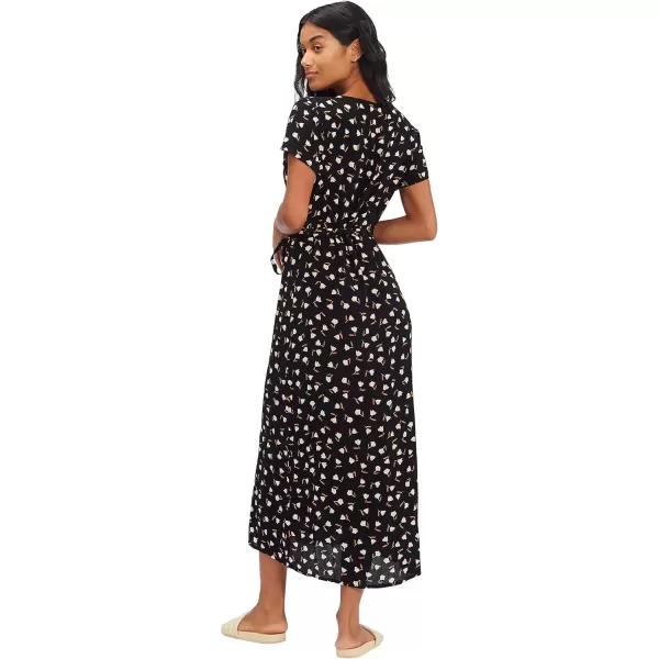 imageBillabong Womens Wrap Front Midi Length DressBlack