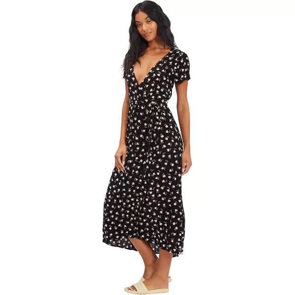 imageBillabong Womens Wrap Front Midi Length DressBlack