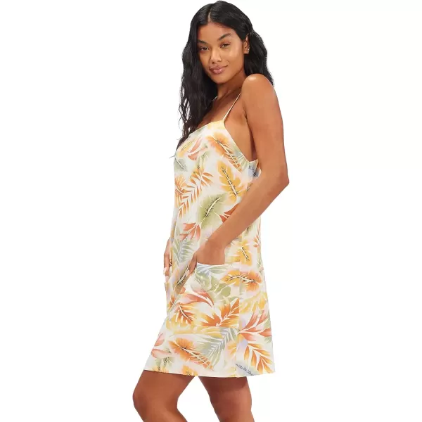 imageBillabong womens Straight Round Woven Mini Sundress DressWhiteMulti