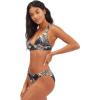 imageBillabong Womens Classic Banded Tri Bikini TopBlack Pebble Print