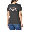 imageBillabong Womens Premium Short Sleeve Logo Graphic TeeHeritage Arch Off Black