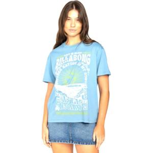 imageBillabong Womens Premium Short Sleeve Logo Graphic TeeBlue Shadow