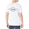 imageBillabong Mens Short Sleeve Premium Logo Graphic Tee TShirtWhite Checked