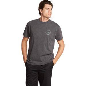 imageBillabong Mens Classic Short Sleeve Premium Logo Graphic Tee TShirtBlack Heather Rotor