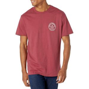 imageBillabong Mens Classic Short Sleeve Premium Logo Graphic Tee TShirtBurgundy Rotor Fill