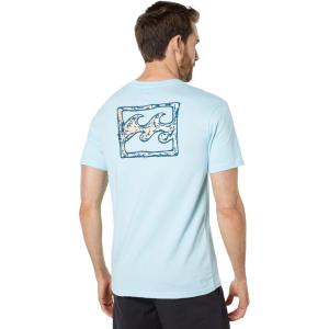 imageBillabong Mens Classic Short Sleeve Premium Logo Graphic Tee TShirtCoastal Blue Crayon Wave 2