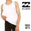 imageBillabong Mens Undershirts 5 Pack Lightweight Tank Tops for Men Classic Ribbed CottonWhite