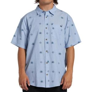 imageBillabong Mens Classic Sundays Woven Short Sleeve ShirtBlue Suede