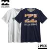 imageBillabong Mens 2 Pack Short Sleeve Lounge Crew Tee Graphic Lounge Wear CrewneckWhiteNaval Academy