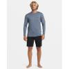 imageBillabong Mens Unity Loose Fit Long Sleeve 50 UPF Surf Tee RashguardNavy Heather