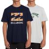 imageBillabong Mens 2 Pack Short Sleeve Lounge Crew Tee Graphic Lounge Wear CrewneckWhiteNaval Academy