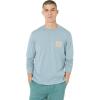imageBillabong Mens Long Sleeve Premium Logo Graphic Tee TShirtCrayon Wave Washed Blue