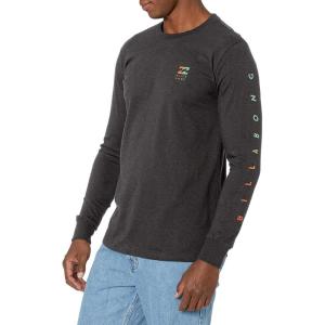 imageBillabong Mens Long Sleeve Premium Logo Graphic Tee TShirtBlack Heather Unity
