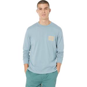 imageBillabong Mens Long Sleeve Premium Logo Graphic Tee TShirtCrayon Wave Washed Blue