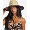 imageBillabong Womens Tipton Straw Lifeguard Hat Structured Construction with Printed Fabric Lining Under BrimBlack Pebble 2