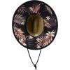 imageBillabong Womens Tipton Straw Lifeguard Hat Structured Construction with Printed Fabric Lining Under BrimBlack Pebble