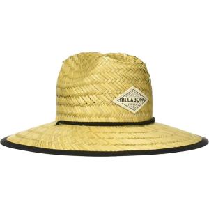 imageBillabong Womens Tipton Straw Lifeguard Hat Structured Construction with Printed Fabric Lining Under BrimBlack Pebble