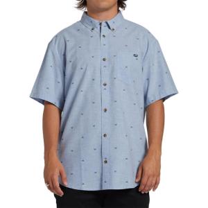 imageBillabong Mens All Day Jacquard Short Sleeve Woven ShirtWashed Blue