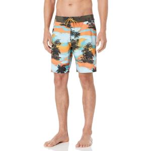imageBillabong Mens Sundays Pro Boardshort 4Way Performance Stretch 19 Inch OutseamAqua Print