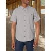 imageBillabong Mens Sundays Jacquard Short Sleeve Woven Button Down ShirtLight Grey