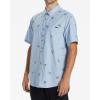 imageBillabong Mens Sundays Jacquard Short Sleeve Woven Button Down ShirtSky Blue 23