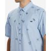 imageBillabong Mens Sundays Jacquard Short Sleeve Woven Button Down ShirtSky Blue 23