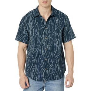 imageBillabong Mens Sundays Jacquard Short Sleeve Woven Button Down ShirtDark Blue 23