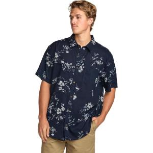 imageBillabong Mens Sundays Jacquard Short Sleeve Woven Button Down ShirtDark Stone
