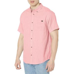 imageBillabong Mens Sundays Jacquard Short Sleeve Woven Button Down ShirtDusty Pink