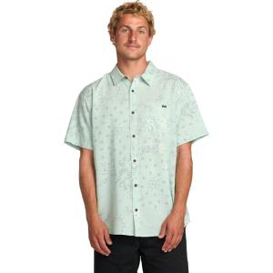 imageBillabong Mens Sundays Jacquard Short Sleeve Woven Button Down ShirtMilitia Green