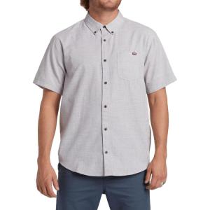 imageBillabong Mens Sundays Jacquard Short Sleeve Woven Button Down ShirtPort Heather