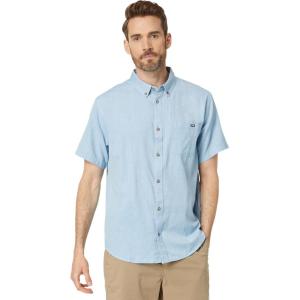 imageBillabong Mens Sundays Jacquard Short Sleeve Woven Button Down ShirtPowder Blue