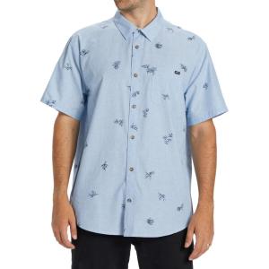 imageBillabong Mens Sundays Jacquard Short Sleeve Woven Button Down ShirtSky Blue 23