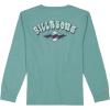 imageBillabong Boys Premium Long Sleeve Logo Graphic TShirt Regular FitBubble Dusty Teal