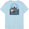 imageBillabong Boys Premium Short Sleeve Crew Neck Graphic TShirt Regular FitBlue Sun Down
