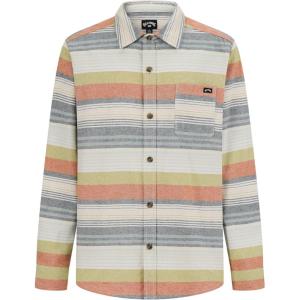 imageBillabong Boys Long Sleeve ButtonDown Flannel ShirtOmbre Blue Stripe