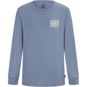 imageBillabong Boys Premium Long Sleeve Logo Graphic TShirt Regular FitBlue Crayon Wave
