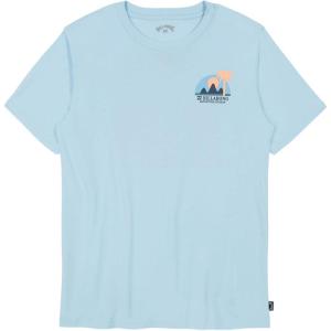 imageBillabong Boys Premium Short Sleeve Crew Neck Graphic TShirt Regular FitBlue Sun Down