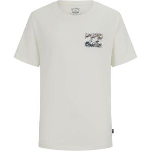 imageBillabong Boys Premium Short Sleeve Crew Neck Graphic TShirt Regular FitCrayon Off White