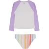 imageBillabong Girls TwoPiece Rashguard Swimsuit Set UPF 50 Sun Protection QuickDry Bathing SuitSandy Lilac