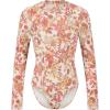 imageBillabong Girls Long Sleeve Onesie Rashguard Swimsuit with UPF 50 Sun Protection Quick Drying Bathing SuitWhitecap Wildflower