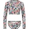 imageBillabong Girls TwoPiece Rashguard Swimsuit Set UPF 50 Sun Protection QuickDry Bathing SuitBlack Sands