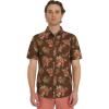 imageBillabong Mens Printed Short Sleeve Woven Button Down ShirtBrown
